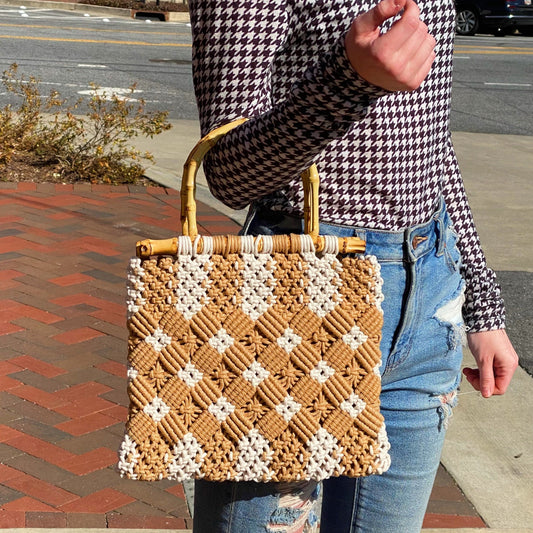 Mala Tote de Bambu | Elegante, Sustentável & Versátil