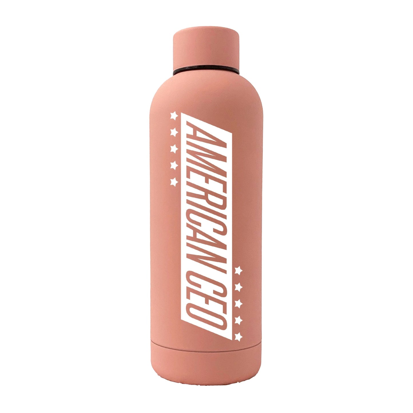 10 Stars American CEO 17oz Stainless Steel Water Bottle (Rubber Finish)